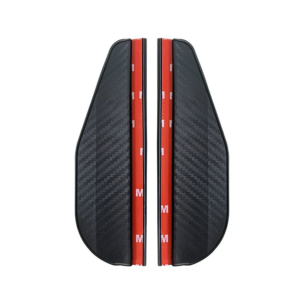 2PCS Carbon Fiber Rearview Mirror Rain Eyebrows, Waterproof Visor Shades for Clear Driving Vision