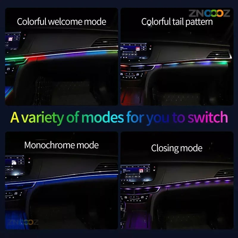 140cm RGB Car Ambient Light – APP Controlled LED Interior Strip for Tesla Model 3 Y S X, USB