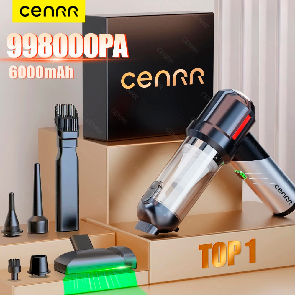 Mini Cordless Car Vacuum Cleaner, Powerful Handheld Blower for Home & Auto Cleaning, Cordless