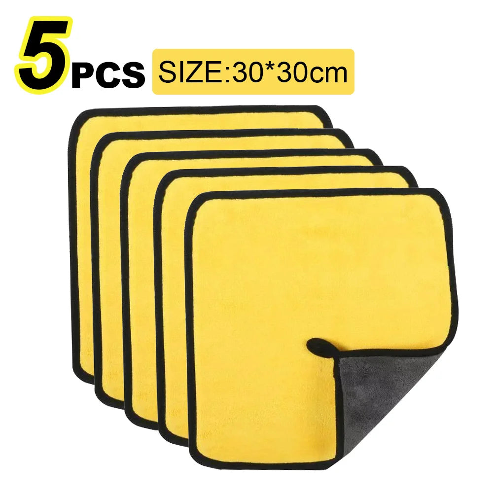 Car Wash Microfibre Towel 30x30cm/30x60cm Strong Absorbent Car Cleaning and Drying Cloth by NOENNAME_NULL