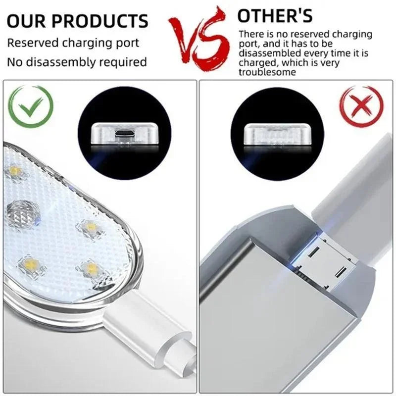 Wireless USB Rechargeable LED Car Interior Light, Touch Neon Accent Lamp for Seats & Footwells