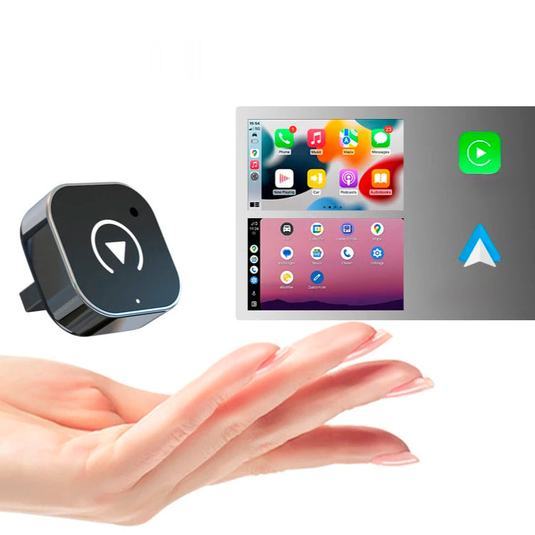 2-in-1 Wired to Wireless CarPlay & Android Auto Adapter USB Plug & Play Bluetooth for OEM Stereo
