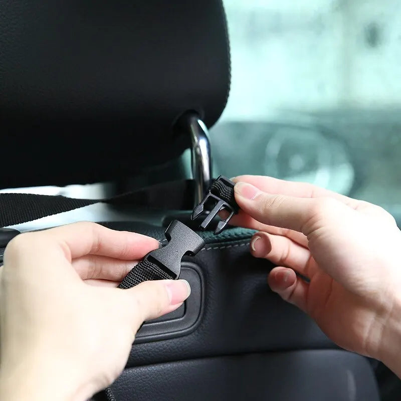 Car Seat Back Trash Holder, Oxford Cloth Hanging Litter Bin, Portable Rubbish Bag, Storage