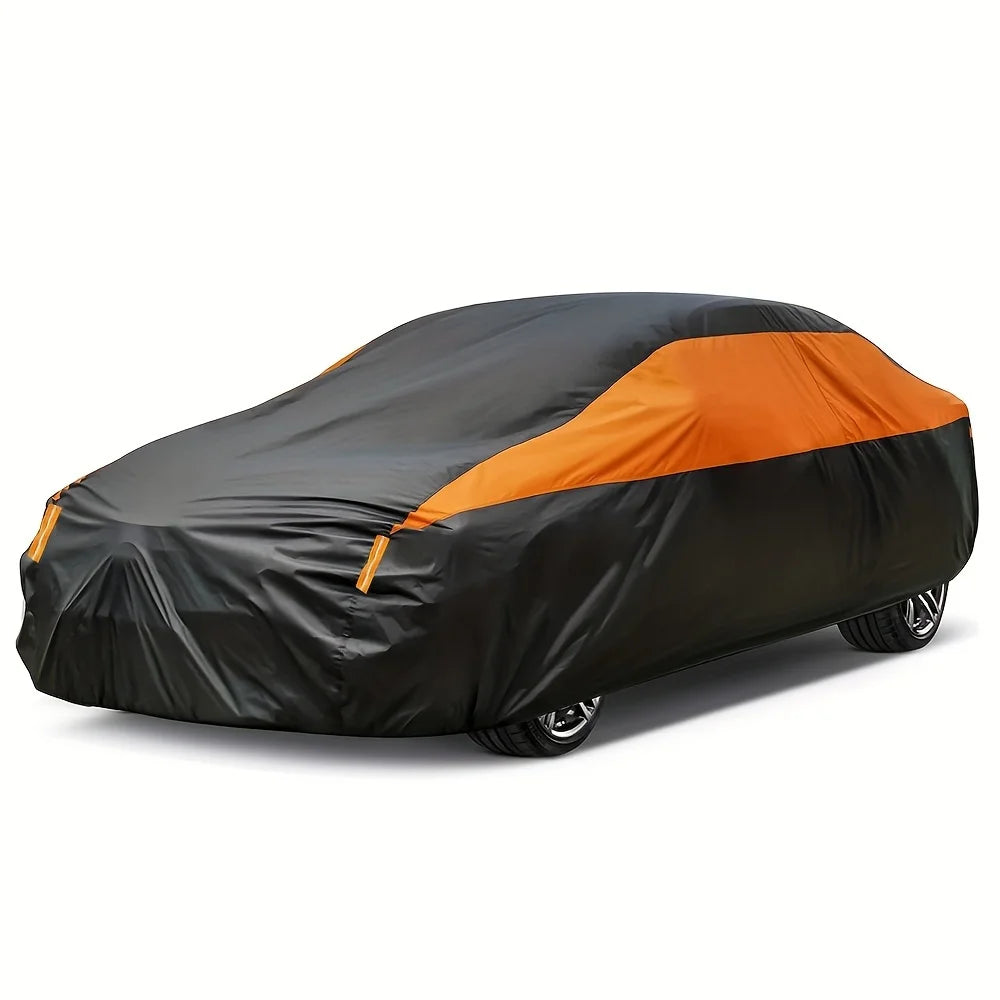 Universal Car Cover 190T Waterproof UV Protection for SUV and Sedan, Outdoor Rain Snow Shield