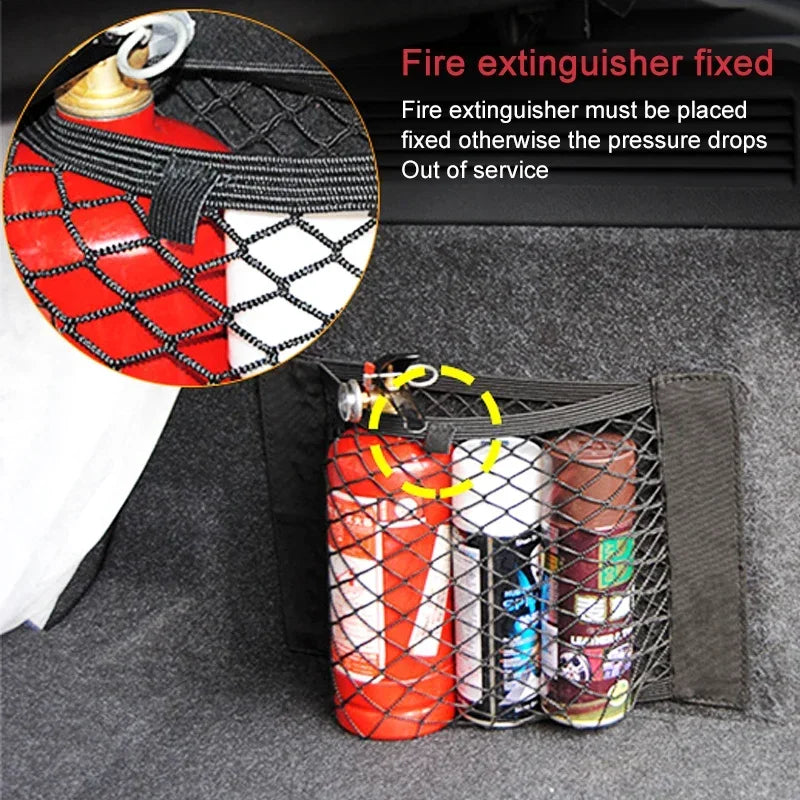 Universal Car Rear Trunk Mesh Storage Net Elastic Seat Back Bag Pocket Organizer 5 Sizes