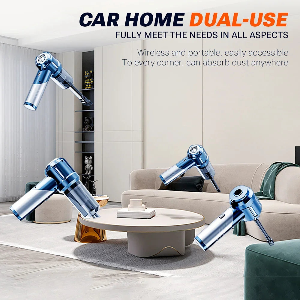 Portable Wireless Car Vacuum Cleaner 100W, Mini Handheld Strong Suction with HEPA Filter