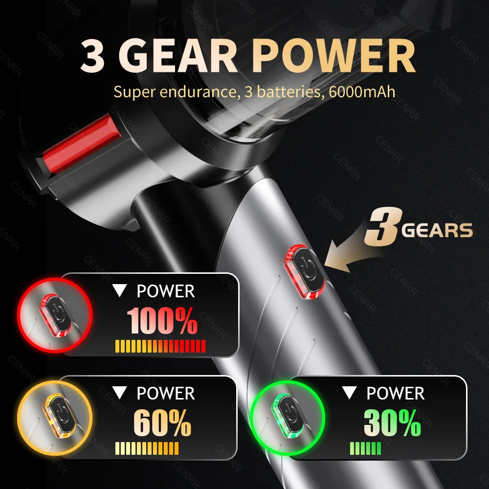 Mini Cordless Car Vacuum Cleaner, Powerful Handheld Blower for Home & Auto Cleaning, Cordless