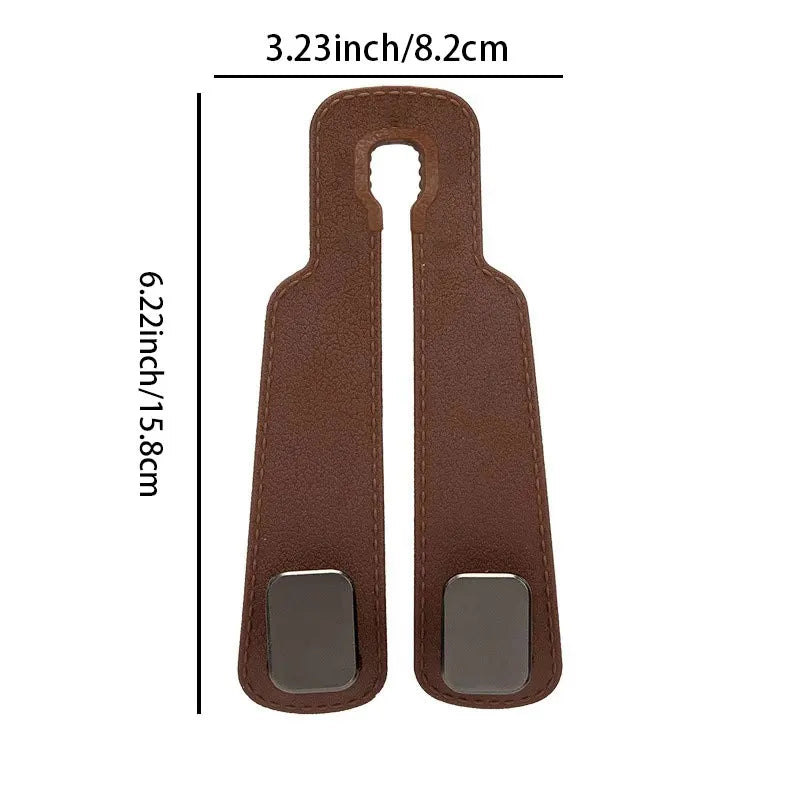 Universal Car Headrest Hooks, Seat Back Hanger for Bags, Organiser Holder Clips, Auto Fastener