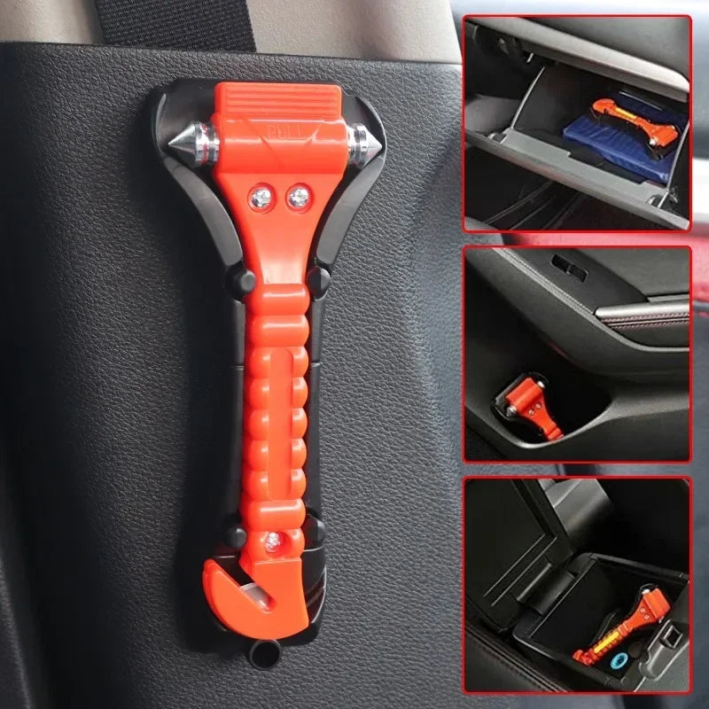 1/2PCS Car Emergency Escape Hammer, 2-in-1 Window Breaker & Seat Belt Cutter Safety Tool