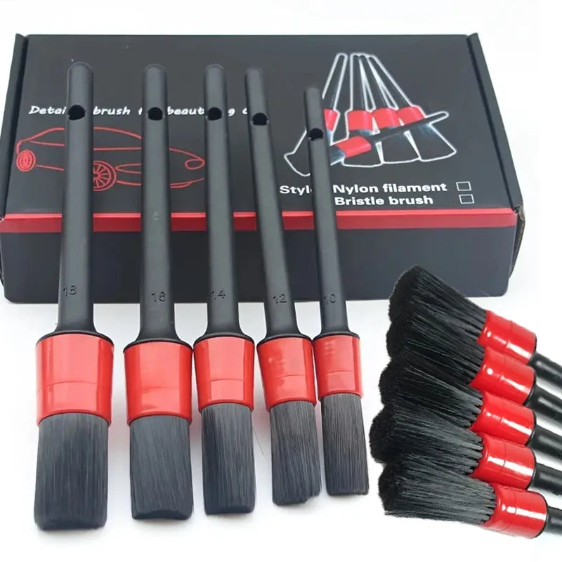 Car Detailing Brush Set, Multi-Purpose Cleaning Brushes for Dashboard, Wheels, Air Vents & Trim