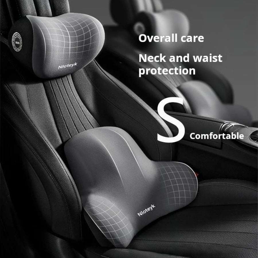 Car Memory Foam Neck Pillow Protection Lumbar Backrest Cushion Lumbar Cushion Car Headrest Cushion