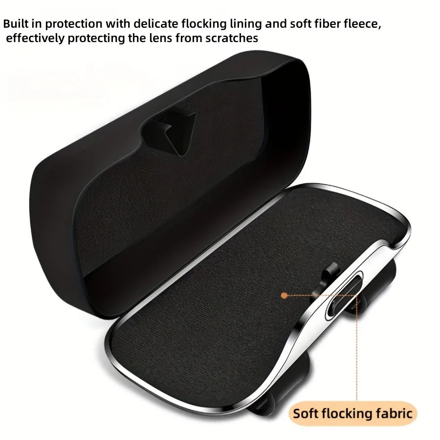 Universal Car Sun Visor Eyeglass Case, Sunglasses Holder Storage Box for Driver and Co-Pilot