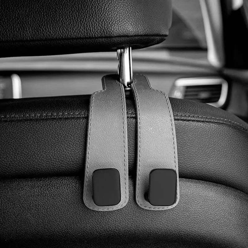 Universal Car Headrest Hooks, Seat Back Hanger for Bags, Organiser Holder Clips, Auto Fastener
