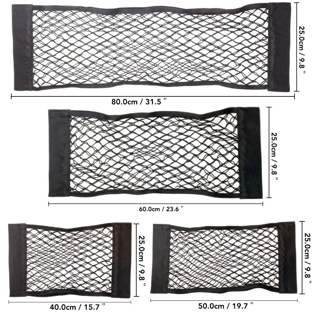 Universal Car Rear Trunk Mesh Storage Net Elastic Seat Back Bag Pocket Organizer 5 Sizes