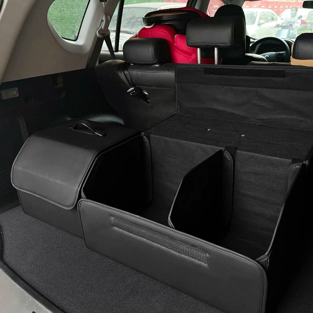 Storage Box PU Leather Multipurpose Collapsible Car Trunk Storage Organiser Auto Accessories