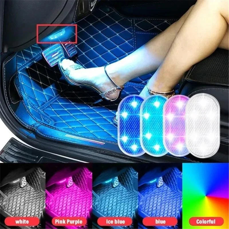 Wireless USB Rechargeable LED Car Interior Light, Touch Neon Accent Lamp for Seats & Footwells