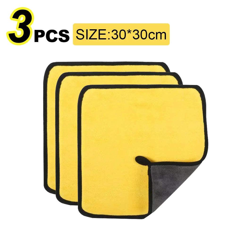 Car Wash Microfibre Towel 30x30cm/30x60cm Strong Absorbent Car Cleaning and Drying Cloth by NOENNAME_NULL