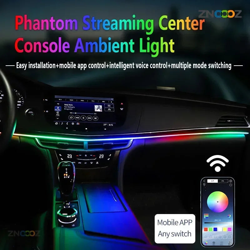 140cm RGB Car Ambient Light – APP Controlled LED Interior Strip for Tesla Model 3 Y S X, USB