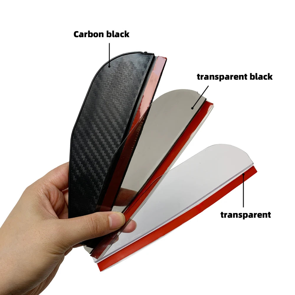 2PCS Carbon Fiber Rearview Mirror Rain Eyebrows, Waterproof Visor Shades for Clear Driving Vision