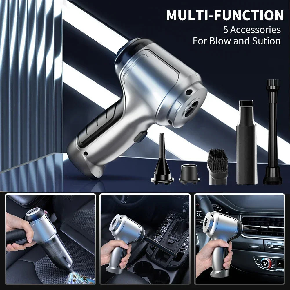 Wireless Car Vacuum Cleaner 95000PA, Powerful Handheld Suction for Home & Auto Use, Strong Suction
