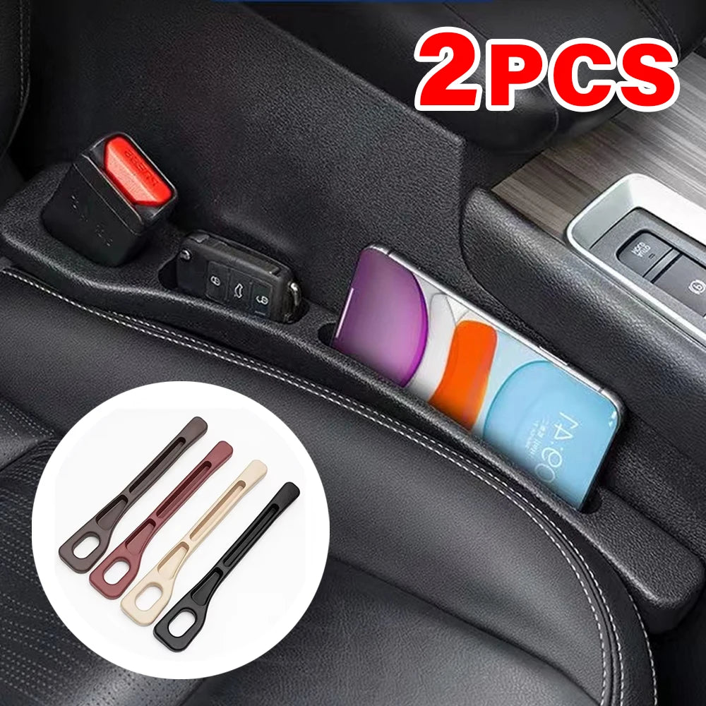 2Pcs Universal Car Seat Gap Filler PU Anti-Leak Stopper Strip, Gap Storage Organiser Accessories